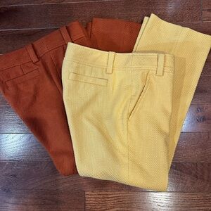 Tory Burch size 2 pants yellow and Rust